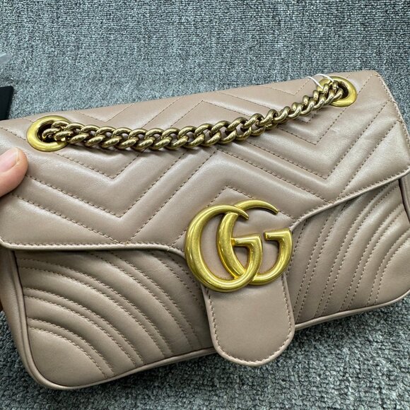 Gucci Marmont Small Brown Leather Crossbody Bag fbcco999-102225 - Picture 2 of 15